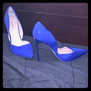 Just fab blue suede shoes